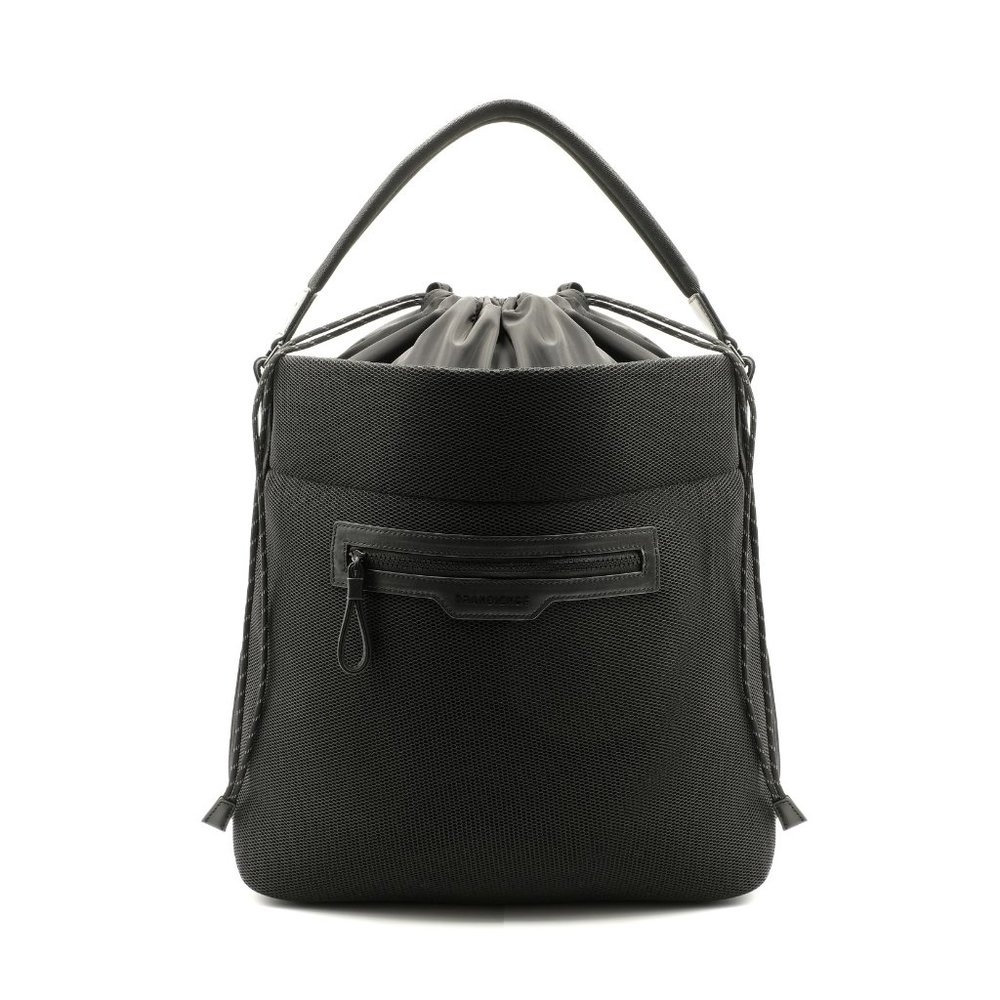 Transience Black Mesh Swing Tote Bag